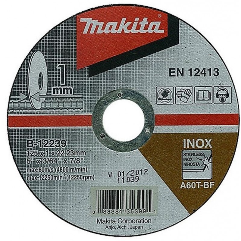 Disques Makita B-12239 à tronçonner 125 mm