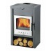 HAAS+SOHN Kaminofen Vaasa Plus V, anthrazit, silbere Tür 0430815110000