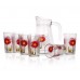 BANQUET Red Flower Krug mit Becher 7teiliges Set 04D223803SF
