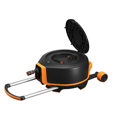 Fiskars Automatic Drum XL mit Rädern, 13 mm (1/2"), Reichweite 27 m 1067548