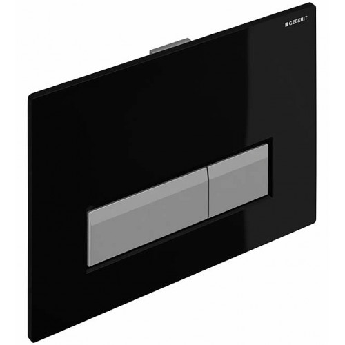 GEBERIT SIGMA 40 Betätigungsplatte , schwarz/Aluminium gebürstet 1115.600.KR.1