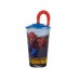 BANQUET Trinkbecher mit Deckel+Strohalm, Spiderman L 1214SP38888