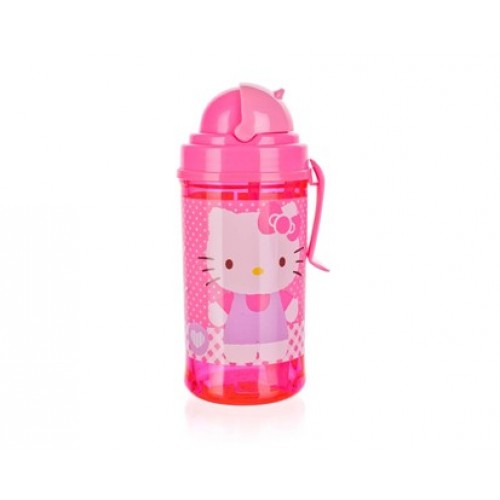 BANQUET Trinkflasche 350 ml + Strohhalm, Hallo Kitty 222HK37322 BANQUET Trinkflasche 350 ml + Strohhalm, Hallo Kitty 222HK37322