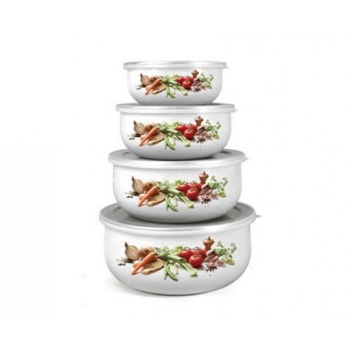 BANQUET 8-teiliges Set von emaillierten Schalen Belly 1320068D