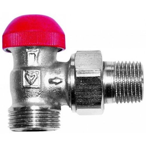 HERZ TS-90-V-Thermostatventil Eckform 1/2", M 28 x 1,5 rote Blende 1773867