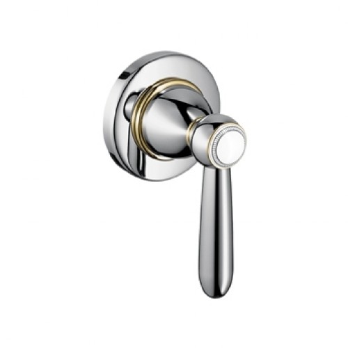 Hansgrohe AXOR Absperrventil Unterputz mit Hebelgriff DN15/DN20 17960090 chrom/gold-optik