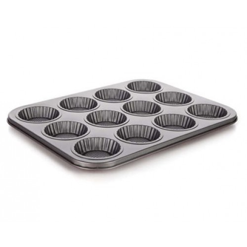 BANQUET Backblech für Muffins 12 RED Culinaria 19BKC004