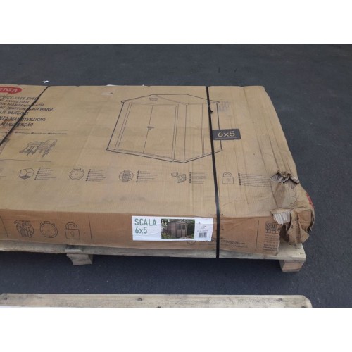 B-WARE KETER SCALA 6 x 5 Gartenhaus, hellbraun Beschädigte Verpackung!!!