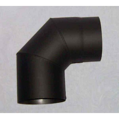 Rauchrohrknie 90° O150 x 2 mm schwarz