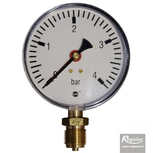 REGULUS MR10004BL Manometer 4 bar, G 1/2" unten, O100 mm, 2170 REGULUS MR10004BL Manometer 4 bar, G 1/2" unten, O100 mm, 2170