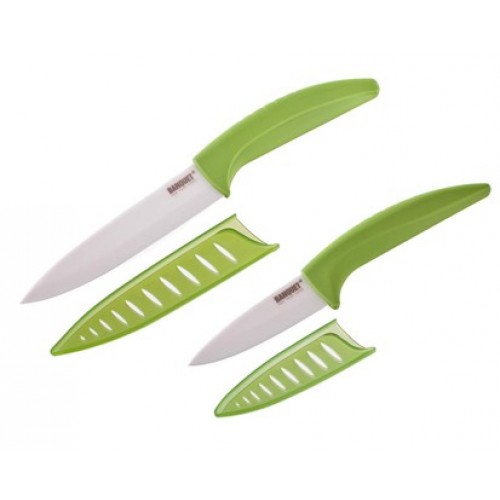 BANQUET 2-teiliges Set von Keramikmesser Gourmet Ceramia Verde 25G LC01