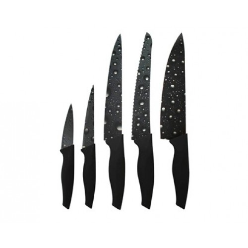 BANQUET 5-teiliges Messer-Set Nero Frizzante 25LI008205