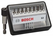 BOSCH 8+1-teiliges Schrauberbit-Set, Robust Line, S T, Extra Hard-Ausführung 2607002562