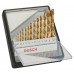 BOSCH 13-teiliges Metallbohrer-Set, Robust Line, HSS-TiN, 135°, 1,5 – 6,5 mm 2607010539