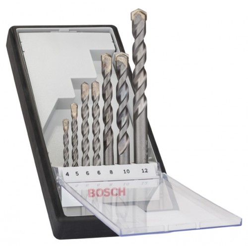 BOSCH 7-teiliges Betonbohrer-Robust Line-Set Silver Percussion CYL-3,2607010545 BOSCH 7-teiliges Betonbohrer-Robust Line-Set Silver Percussion CYL-3,2607010545