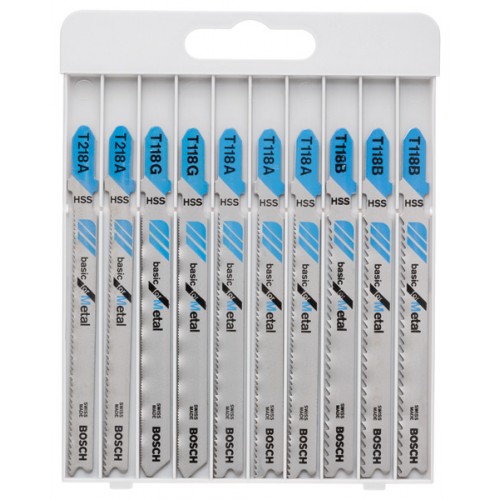 BOSCH 10tlg. Stichsägeblatt-Set Basic for Metal 2607010631