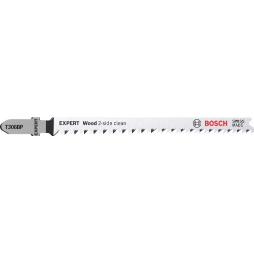 BOSCH EXPERT ‘Wood 2-side clean’ T 308 BP Stichsägeblatt, 5 Stück 2608900558