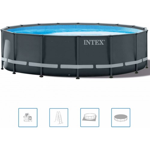 INTEX ULTRA XTR FRAME POOLS SET Schwimmbad 488 x 122 cm mit sandfilterpumpe 26326GN