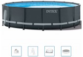 INTEX ULTRA XTR FRAME POOLS SET Schwimmbad 488 x 122 cm mit sandfilterpumpe 26326NP