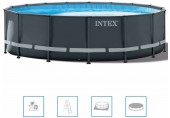 INTEX Ultra XTR Frame Pools Set Schwimmbad 732 x 132 cm mit Sandfilteranlage 26340