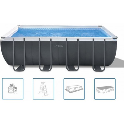 Intex Ultra XTR Rectangular Frame Pools Schwimmbad 549 x 274 x 132cm filterpumpe 26356GN