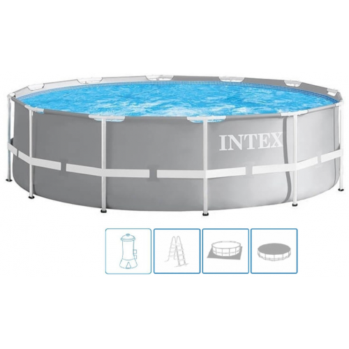 INTEX PRISM FRAME POOLS SET Schwimmbad 457 x 107 cm filterpumpe 26724GN