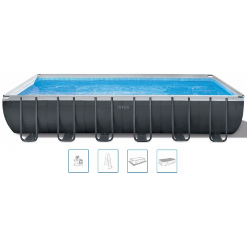 INTEX Ultra XTR Rectangular Frame Pool Set Schwimmbad 732 x 366 x 132 cm 26364GN