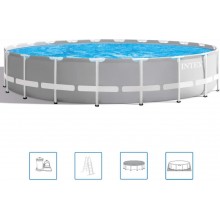 INTEX PRISM FRAME POOLS SET Schwimmbad 610 x 132 cm mit kartuschenfilterpumpe 26756NP