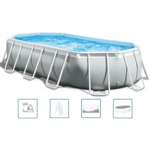 INTEX Prism Frame Premium Oval Pools Swimmingpool-Set 503 x 274 x 122 cm 26796NP