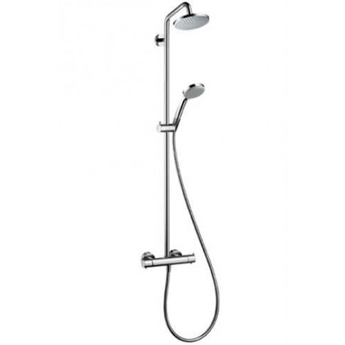 Hansgrohe Croma 100 Showerpipe EcoSmart mit Ecostat S und Kopfbrause 160 mm 27159000
