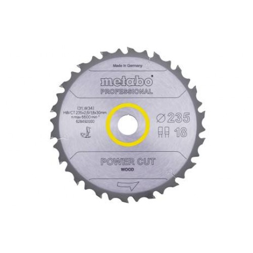 Metabo Sägeblatt für Kreissägen 235X30 Z18 FZ/FA 10° 628492000