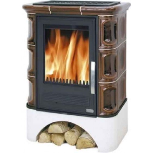 ABX MARINA K, Kachelofen mit kombi Einsatz (Gusseisen/Blech), braun 3004KH ABX MARINA K, Kachelofen mit kombi Einsatz (Gusseisen/Blech), braun 3004KH