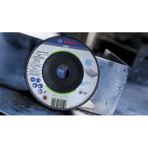 BOSXH Schruppscheibe gekröpft Expert for Inox AS 30 S INOX BF,115mm,22,23mm,6mm 2608600539 BOSXH Schruppscheibe gekröpft Expert for Inox AS 30 S INOX BF,115mm,22,23mm,6mm 2608600539