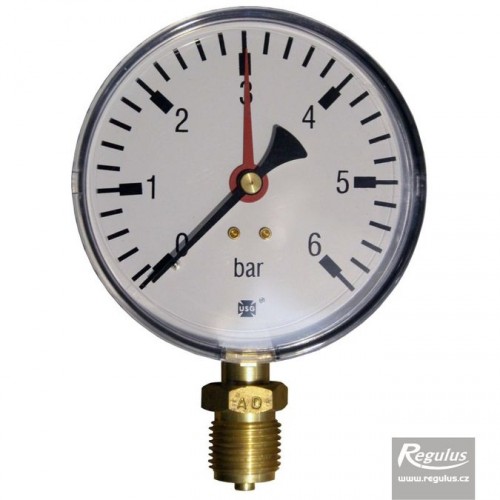REGULUS MR10006BL Manometer 6 bar, G 1/2" unten, O100 mm, 3320 REGULUS MR10006BL Manometer 6 bar, G 1/2" unten, O100 mm, 3320