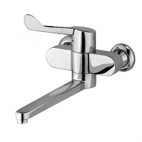 KLUDI Medi Care Wand-Einhebel-Waschtischmischer mit Klinic-Armhebel chrom 349250524