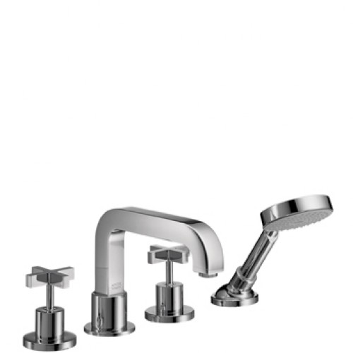 Hansgrohe Axor Citterio 4-Loch Wannenrandarmatur mit Kreuzgriffen 39445000