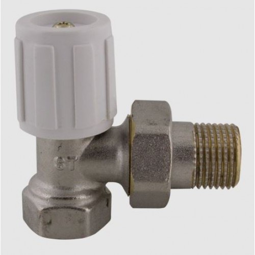 GEOS Eck-Heizkörperventil mit Doppelsteuerung, 3/8" (DN10), 1220D, 4523381