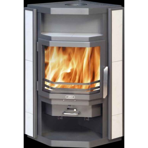 ABX SKANDIK 4660-6,Holz-Kaminofen, Keramik - geteiltes Glas 4660-6KD