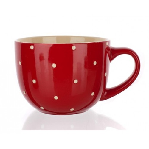 BANQUET Jumbo-Becher rot mit Punkten 6001300003 BANQUET Jumbo-Becher rot mit Punkten 6001300003