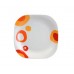 BANQUET Desserteller square 20,5cm RED BUBBLE 60113709R