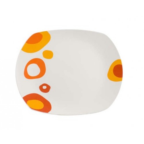 BANQUET Servierteller Oval 31 cm square RED BUBBLE 60147709RJR