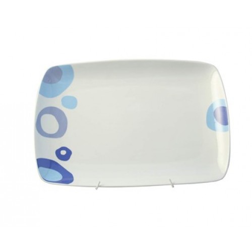BANQUET Servierteller Oval 30 cm square BLUE BUBBLE 60147729B