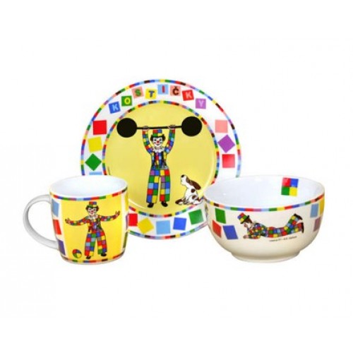 VETRO-PLUS Kindertafel Set Clown 3 St. 6018119 VETRO-PLUS Kindertafel Set Clown 3 St. 6018119