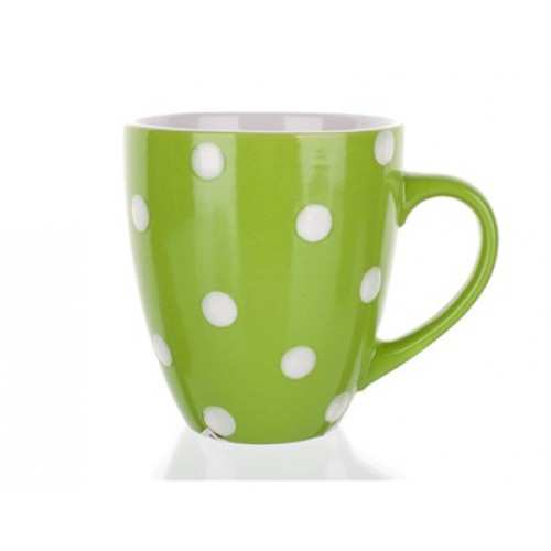 BANQUET Jumbotasse grün mit Tupfen 60K1512-A BANQUET Jumbotasse grün mit Tupfen 60K1512-A