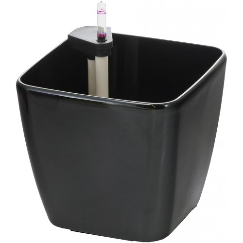 G21 Blumentopf mit Wasserspeicher Cube schwarz 22 cm, 639241 G21 Blumentopf mit Wasserspeicher Cube schwarz 22 cm, 639241