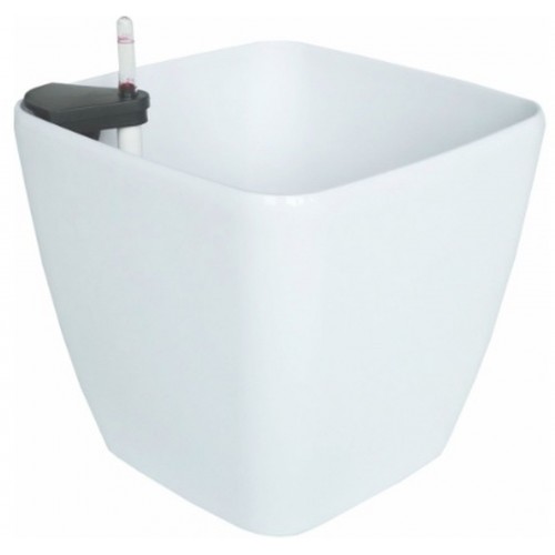 G21 Blumentopf mit Wasserspeicher Cube maxi weiß 45 cm 6392420