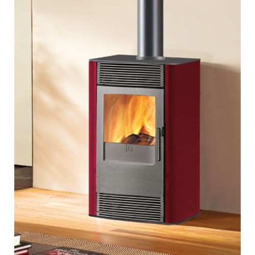 EDILKAMIN DISCO Holz-Kaminofen, luftführend, bordeaux, 641790