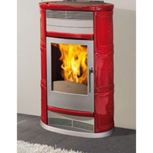 EDILKAMIN PRESTIGE Pellet-Kaminofen, rot, 648170