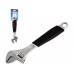 EXTOL CRAFT verstellbarer Schraubenschlüssel 250mm, schwarzer Gummigriff, mit Skala