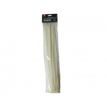 EXTOL PREMIUM cable ties 7,6x380mm 50pcs, white nylon